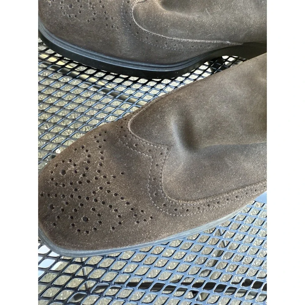 Tod's Men's‎ Suede Chocolate Brown Ankle Chelsea Boots - Size 10 - Made in Italy